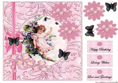 Vintage Girl in Pink