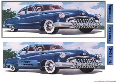Large Dl Card Vintage Car