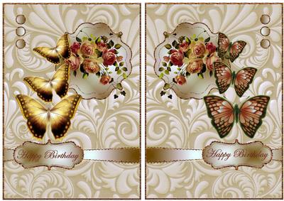 Quick Cards Roses and Butterflies