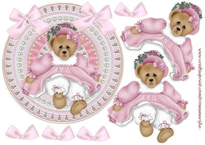 Cute Girly Bear in Pink