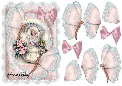 Vintage Sweet Baby Butterflies