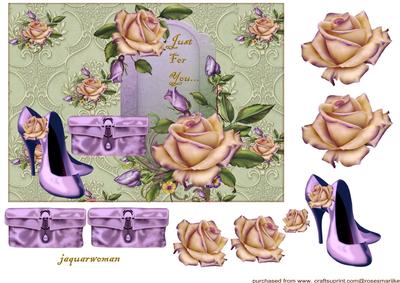 Heritage Roses Shoes Purple Beauty