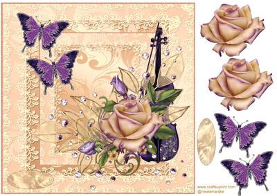 Purple and Peache Roses and Music