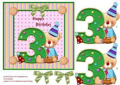 Happy Birthday 3 Year Clown