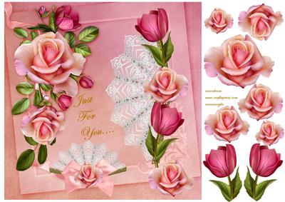 Lace Fan and Romantic Roses
