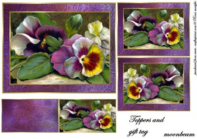 Vintage Pansy's Toppers