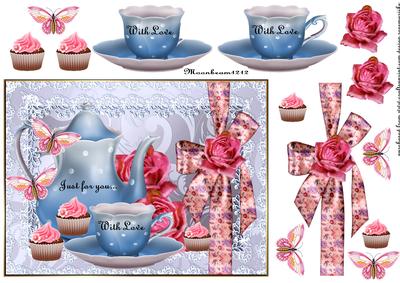 Elegant Tea Time in Bleu