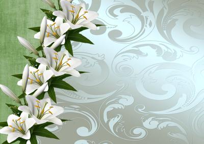 A4 Background Vintage Lilie 1