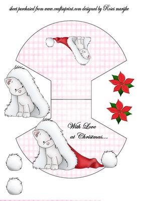 Christmas Cute Kitten Wobblecard