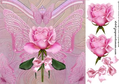 Perfect Pink Butterflie and Roses