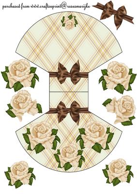 Wobble Card Yvory Roses