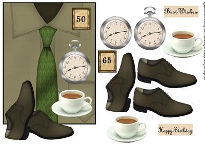Birthday 50 & 65 Age Male Card