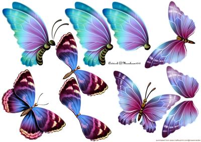 3D Large Butterflie Decoupage