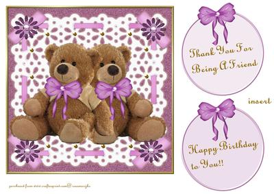 Friendship & Birthday Cute Bears