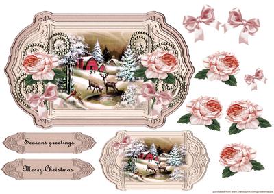 Romantic Vintage Snowsene Pearls and Roses