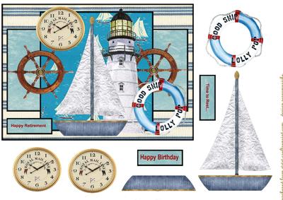 Nautic Male Card Vintage