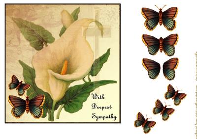 Vintage Sympathy Lillies