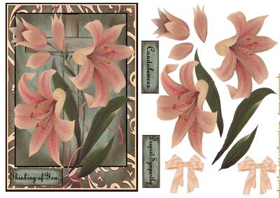 Vintage Lillies Thinking of You - 
