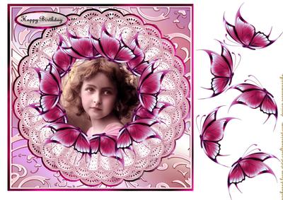 Vintage Butterflie Girl
