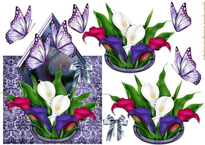 Over the Top Lillies and Butterflies