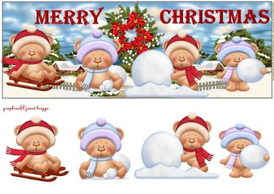 Large Dl Card Snowfun Christmas