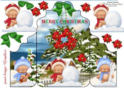Gatefold Teddies Snowfun