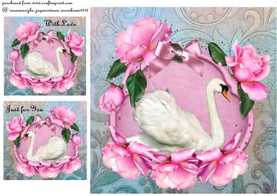 Swan and Roses Toppers