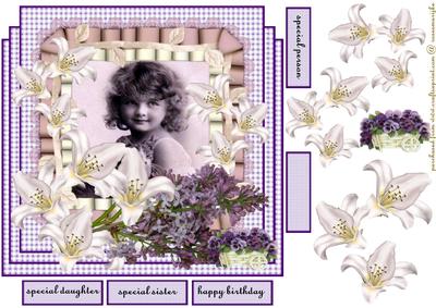Vintage Girl in Lilac