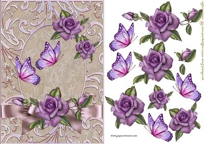 Heritage Roses and Butterflies
