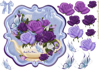 Floral Beauty in Bleu