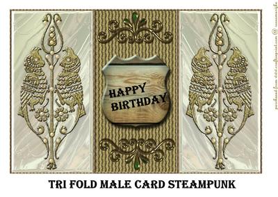 Trifold Male Card Steampunk