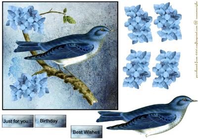 Vintage Bird Delfts Bleu