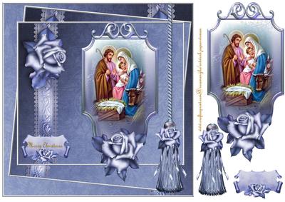 Christmas Nativity in Bleu