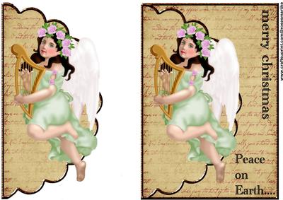 Envelop Christmas Angel Peace on Earth - 