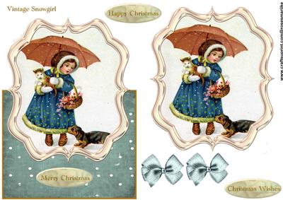 Vintage Snowgirl Over the Top