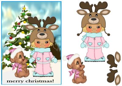 Christmas Winter Girl Snowfun
