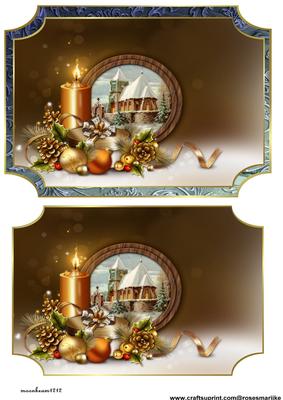 Christmas Toppers Candles and Church