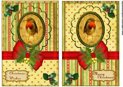 Christmas Robin Vintage Toppers