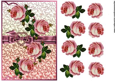 Envelop Vintage Roses in Pink