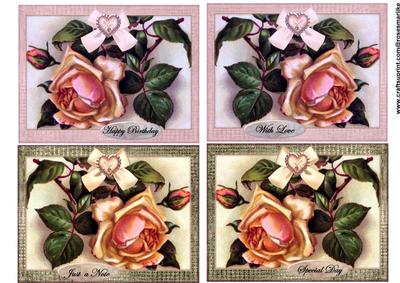 Vintage Roses Toppers