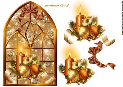 Christmas Window in Gold