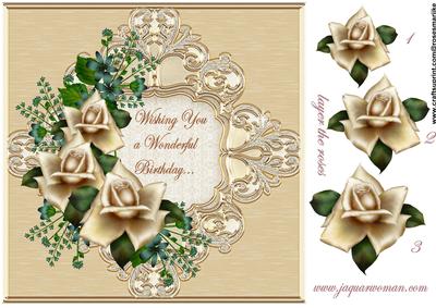 Cream Antique Roses