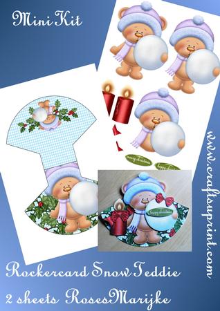 Mini Kit Snowteddie Christmas Rocker Card