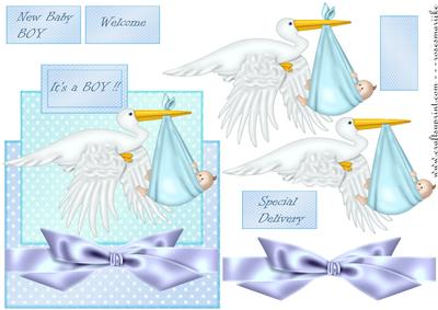 Special Delivery Stork Over the Top