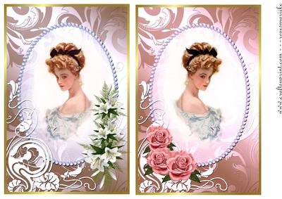 Vintage Lady Topper Romantic Beauty's