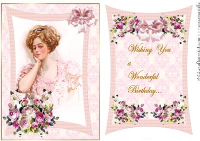 Vintage Lady Topper & Insert