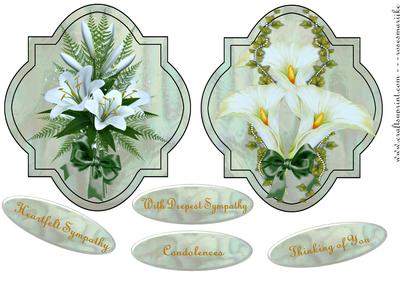 Sympathy Toppers Vintage Lillies