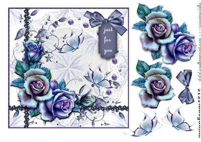 Bleu Floral & Butterflies