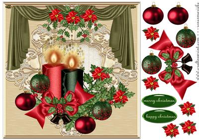 Christmas Candles Red and Green