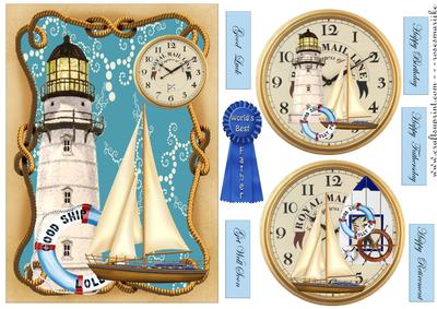 Nautic Toppers Vintage Clock